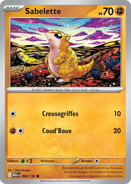 Sabelette (MEG 068/132) - Méga-Évolutions - Carte Pokémon ME01