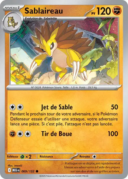 Sablaireau (MEG 069/132) - Méga-Évolutions - Carte Pokémon ME01