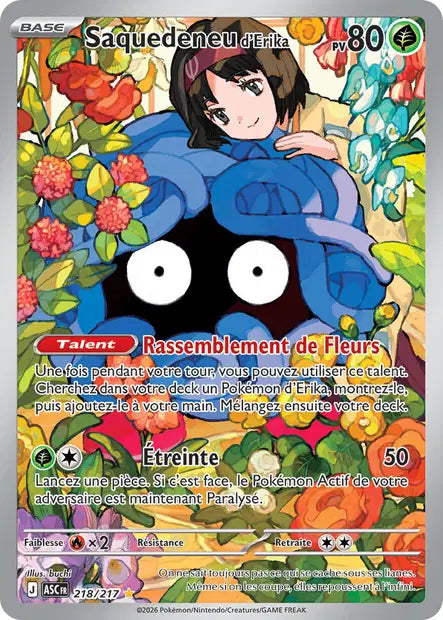 Saquedeneu d'Erika (ASC 218/217) - ME02.5 Héros Transcendants - Carte Pokémon