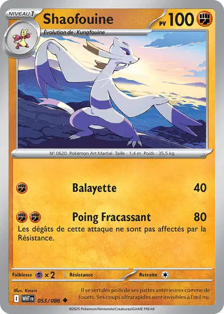 Shaofouine (WHT 053/086) - Flamme Blanche - Carte Pokémon EV10.5
