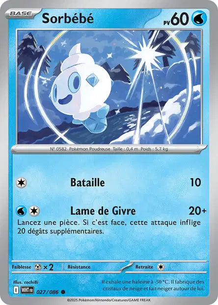 Sorbébé (WHT 027/086) - Flamme Blanche - Carte Pokémon EV10.5