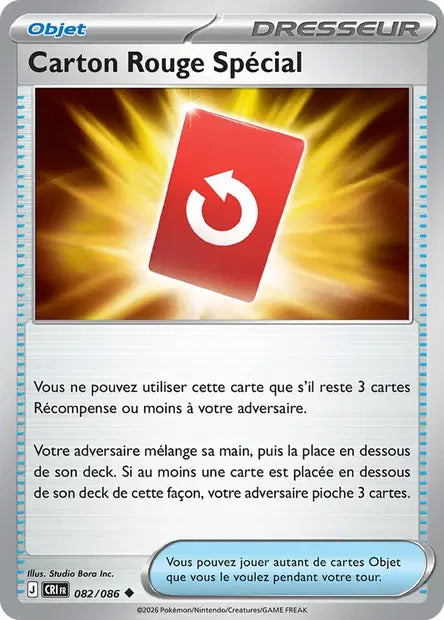 Carton Rouge Spécial (CRI 082/086) - ME04 Chaos Ascendant - Carte Pokémon - DracauGames