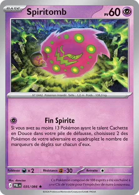 Pokémon - ME05 Nuit Noire - Spiritomb (PBL 035/084)