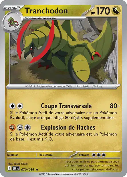 Tranchodon (BLK 070) - Foudre Noire - Carte Pokémon EV10.5