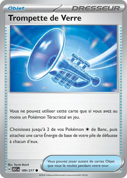 Trompette de Verre (ASC 189/217) - ME02.5 Héros Transcendants - Carte Pokémon
