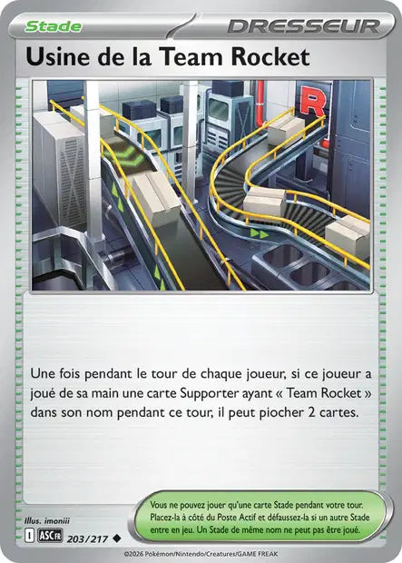 Usine de la Team Rocket (ASC 203/217) - ME02.5 Héros Transcendants - Carte Pokémon