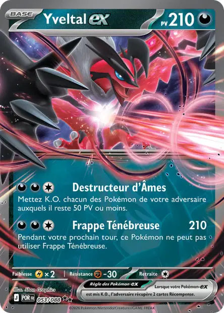 Yveltal ex (POR 053/088) - ME03 Équilibre Parfait - Carte Pokémon