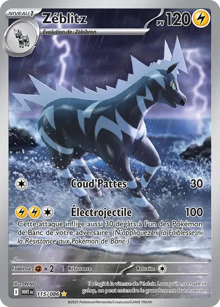 Zéblitz (WHT 115/086) - Flamme Blanche - Carte Pokémon EV10.5