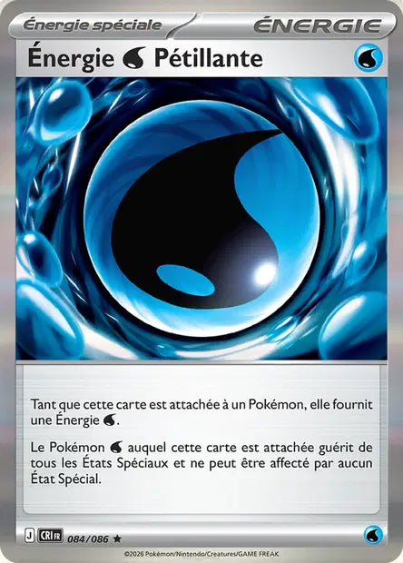 Énergie Eau Pétillante (CRI 084/086) - ME04 Chaos Ascendant - Carte Pokémon - DracauGames