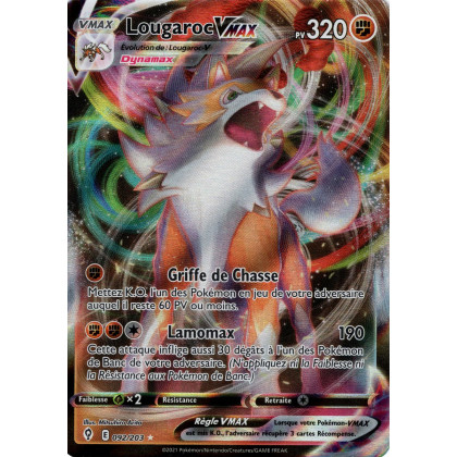 Lougaroc VMAX - EB07 092/203 - Évolution Céleste SWSH07 - Cartes Pokémon