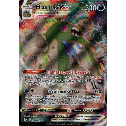 Miasmax VMAX - EB07 101/203 - Évolution Céleste SWSH07 - Cartes Pokémon