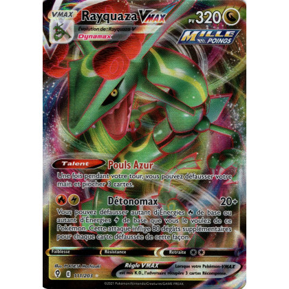Rayquaza VMAX - EB07 111/203 - Évolution Céleste SWSH07 - Cartes Pokémon