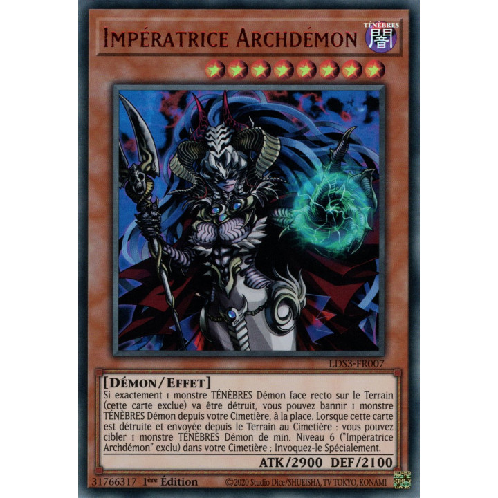 Impératrice Archdémon - LDS3-FR007 (V.2 - Rouge) - Cartes Yu-Gi-Oh!