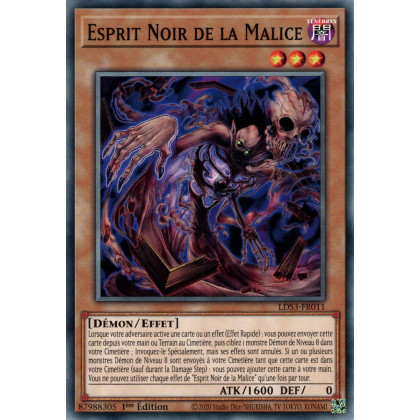 Esprit Noir de la Malice - LDS3-FR011 - Cartes Yu-Gi-Oh!