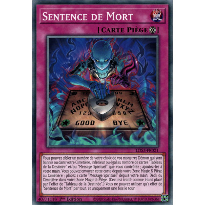 Sentence de Mort - LDS3-FR021 - Cartes Yu-Gi-Oh!