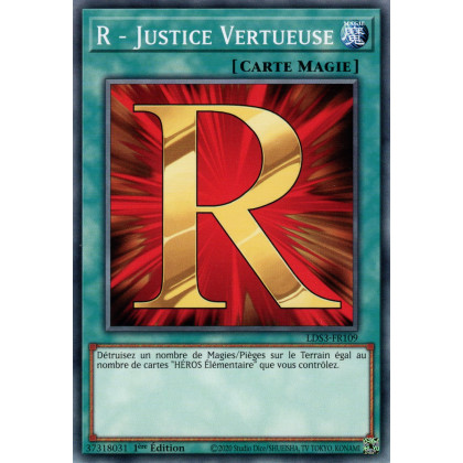 R - Justice Vertueuse - LDS3-FR109 - Cartes Yu-Gi-Oh!