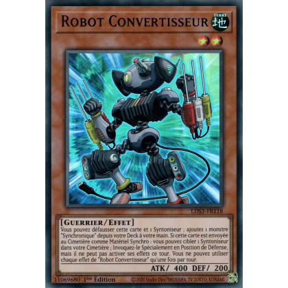 Robot Convertisseur - LDS3-FR118 (V.3 - Bleu) - Cartes Yu-Gi-Oh!