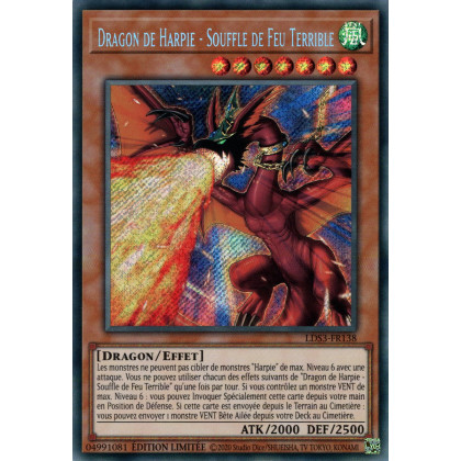 Dragon de Harpie - Souffle de Feu Terrible - LDS3-FR138 - Cartes Yu-Gi-Oh!