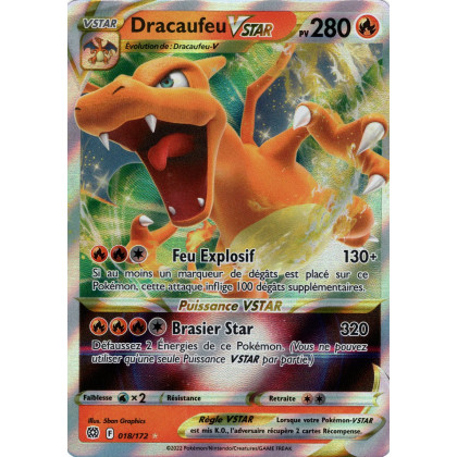 Dracaufeu VSTAR - EB09 018/172 - Stars Étincelantes SWSH09 - Cartes Pokémon