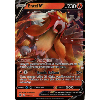 Entei V - EB09 022/172 - Stars Étincelantes SWSH09 - Cartes Pokémon