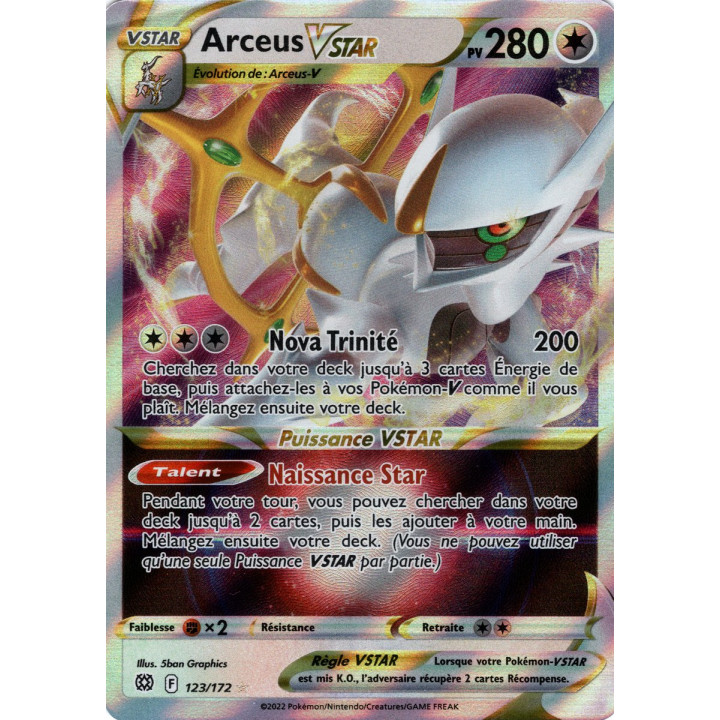 Arceus VSTAR - EB09 123/172 - Stars Étincelantes SWSH09 - Cartes Pokémon