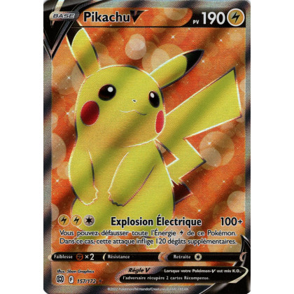 Pikachu V - EB09 157/172 - Stars Étincelantes SWSH09 - Cartes Pokémon