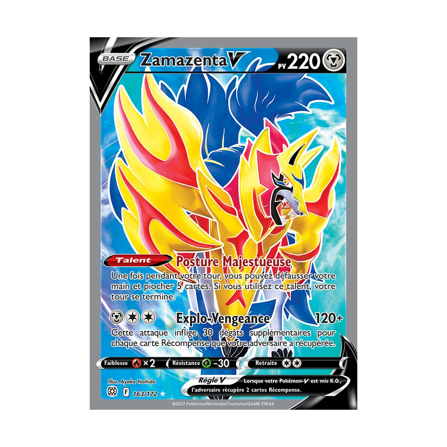 Zamazenta V - EB09 163/172 - Stars Étincelantes SWSH09 - Carte Pokémon à  l'unité - DracauGames