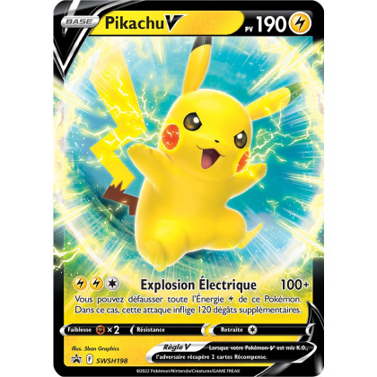Pikachu V (Carte Géante Jumbo) - SWSH 198 - SWSH Black Star Promos - Cartes Pokémon