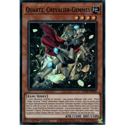 Quartz, Chevalier-Gemmes - POTE-FR020 - Carte Yu-Gi-Oh!