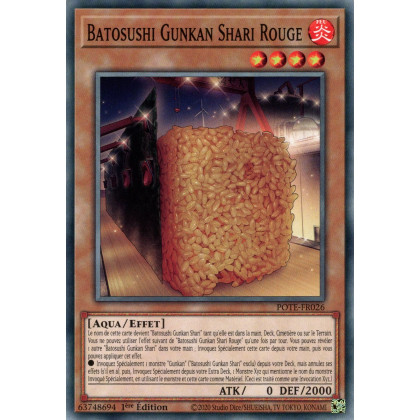 Batosushi Gunkan Shari Rouge - POTE-FR026 - Carte Yu-Gi-Oh!