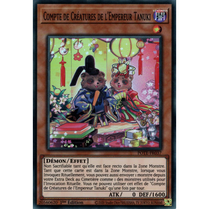 Compte de Créatures de l'Empereur Tanuki - POTE-FR037 - Carte Yu-Gi-Oh!