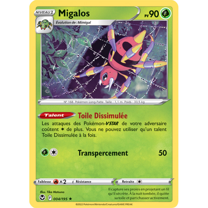 Migalos 004/195 Holo Rare / Reverse - Carte Pokémon Tempête Argentée EB12