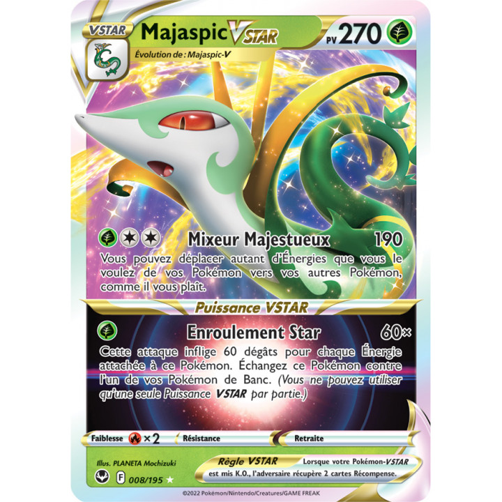 Majaspic VSTAR - 008/195 - Ultra Rare - Carte Pokémon Tempête Argentée EB12