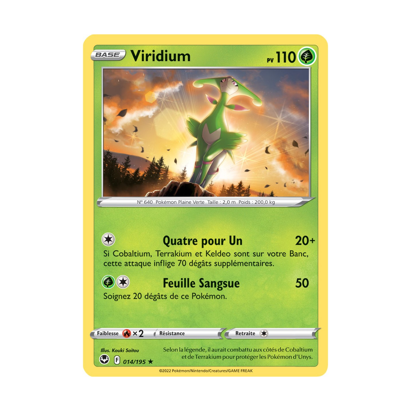 Viridium - 014/195 - Rare / Reverse - Carte Pokémon Tempête Argentée EB12 -  DracauGames