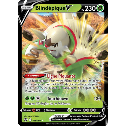 Blindépique V - 015/195 - Ultra Rare - Carte Pokémon Tempête Argentée EB12