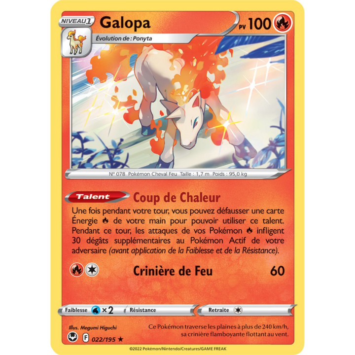 Galopa - 022/195 - Holo Rare / Reverse - Carte Pokémon Tempête Argentée EB12