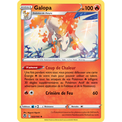 Galopa - 022/195 - Holo Rare / Reverse - Carte Pokémon Tempête Argentée EB12