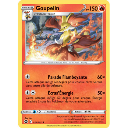 Goupelin - 027/195 - Rare / Reverse - Carte Pokémon Tempête Argentée EB12