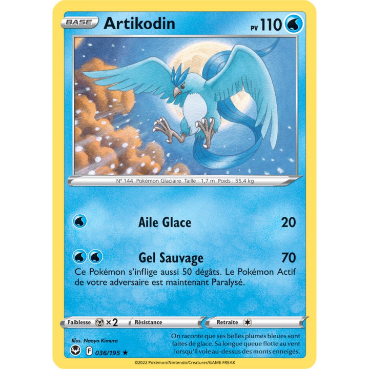 Artikodin - 036/195 - Holo Rare / Reverse - Carte Pokémon Tempête Argentée EB12