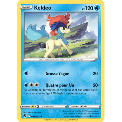 Keldeo - 046/195 - Rare / Reverse - Carte Pokémon Tempête Argentée EB12