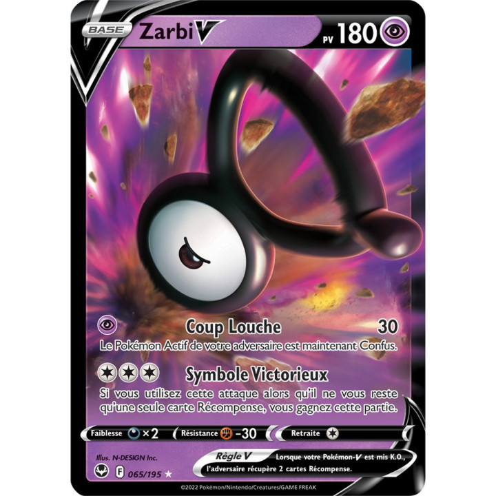 Zarbi V - 065/195 - Ultra Rare - Carte Pokémon Tempête Argentée EB12