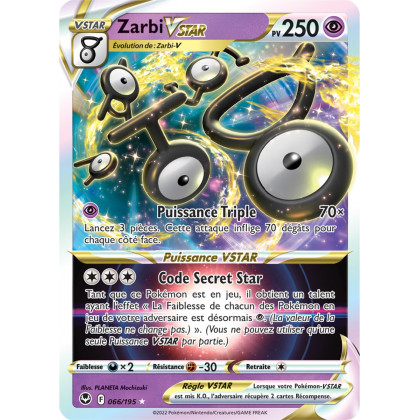 Zarbi VSTAR - 066/195 - Ultra Rare - Carte Pokémon Tempête Argentée EB12
