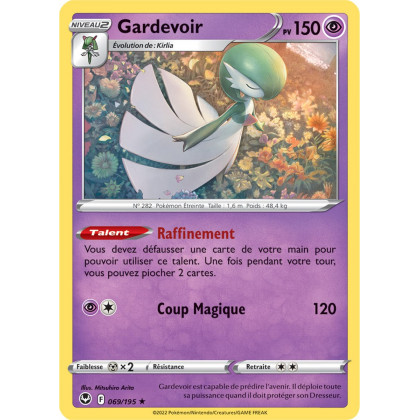 Gardevoir - 069/195 - Rare / Reverse - Carte Pokémon Tempête Argentée EB12