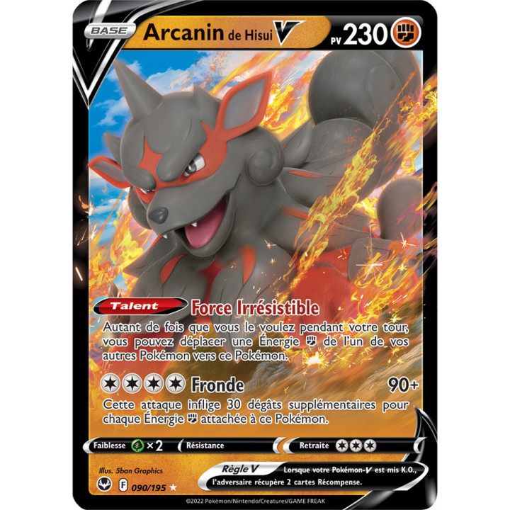 Arcanin de Hisui V - 090/195 - Ultra Rare - Carte Pokémon Tempête Argentée EB12