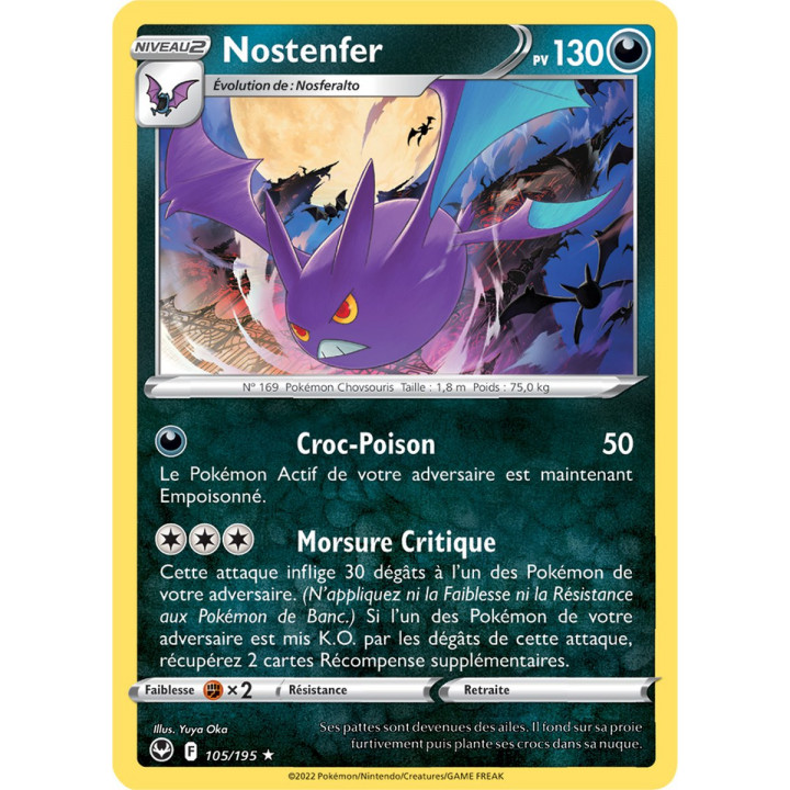Nostenfer - 105/195 - Holo Rare / Reverse - Carte Pokémon Tempête Argentée EB12