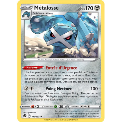 Métalosse - 119/195 - Holo Rare / Reverse - Carte Pokémon Tempête Argentée EB12