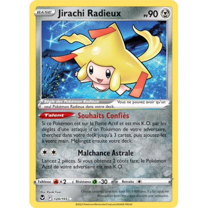 Jirachi Radieux - 120/195 - Ultra Rare - Carte Pokémon Tempête Argentée EB12