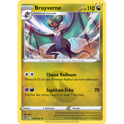 Bruyverne - 133/195 - Rare / Reverse - Carte Pokémon Tempête Argentée EB12