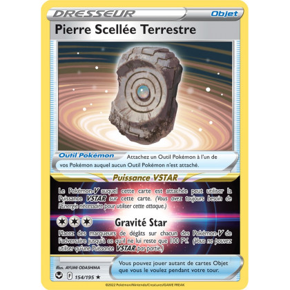 Pierre Scellée Terrestre - 154/195 - Holo Rare / Reverse - Carte Pokémon Tempête Argentée EB12