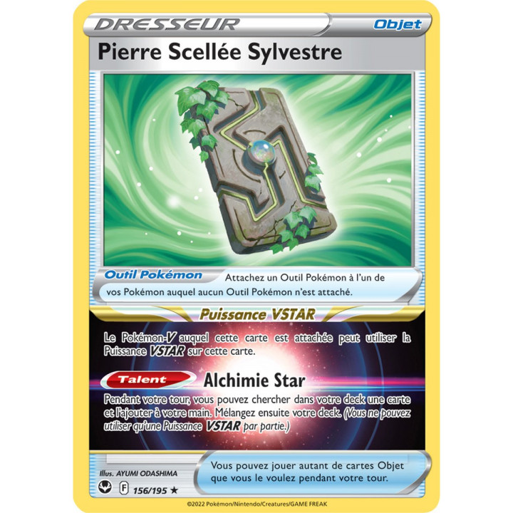 Pierre Scellée Sylvestre - 156/195 - Holo Rare / Reverse - Carte Pokémon Tempête Argentée EB12